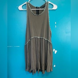 Olive green flowy tank top.